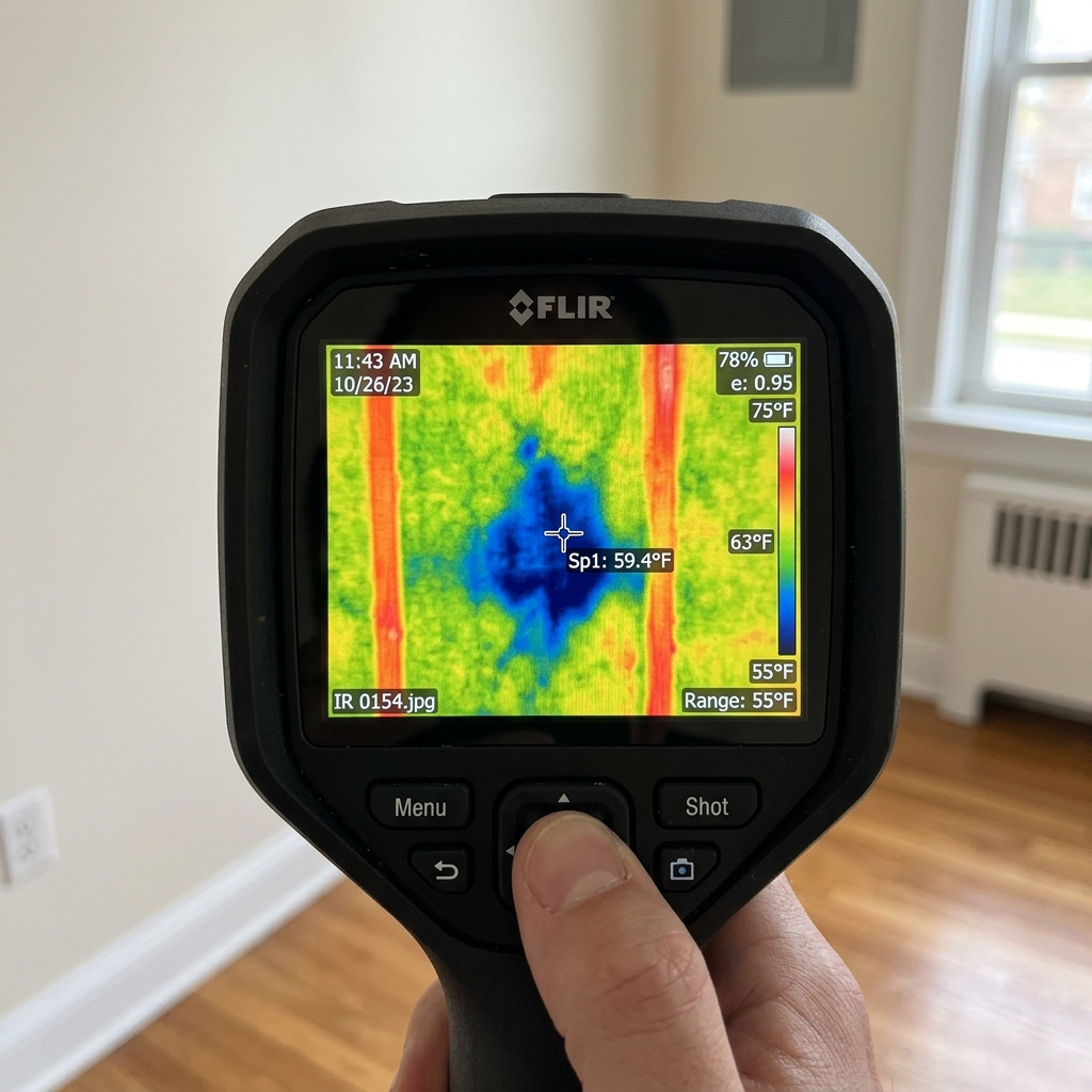Professional plumber organizing modern PEX water distribution manifold